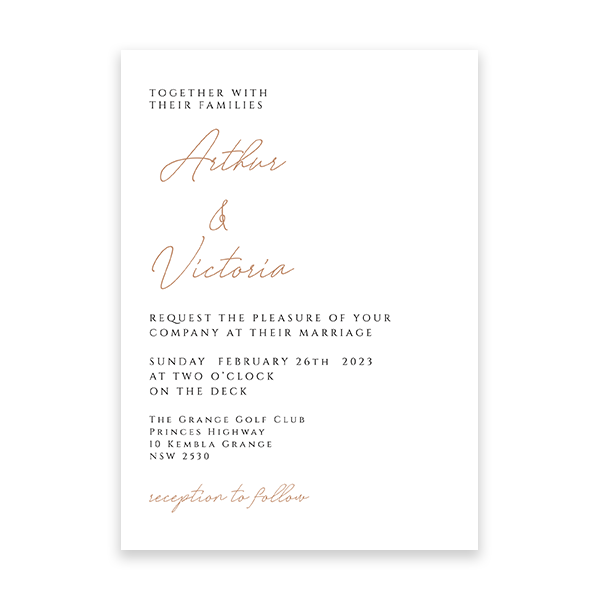 Simplicity Wedding invitations