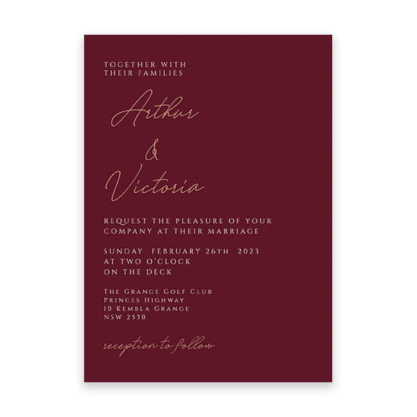 Vino Wedding invitations