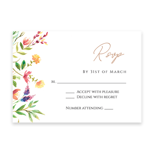 Bouquet RSVP cards