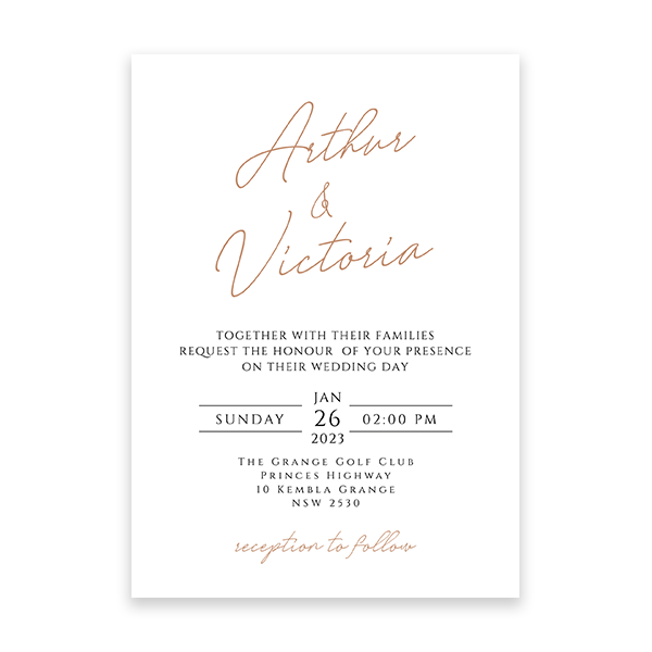 Simplicity Wedding invitations