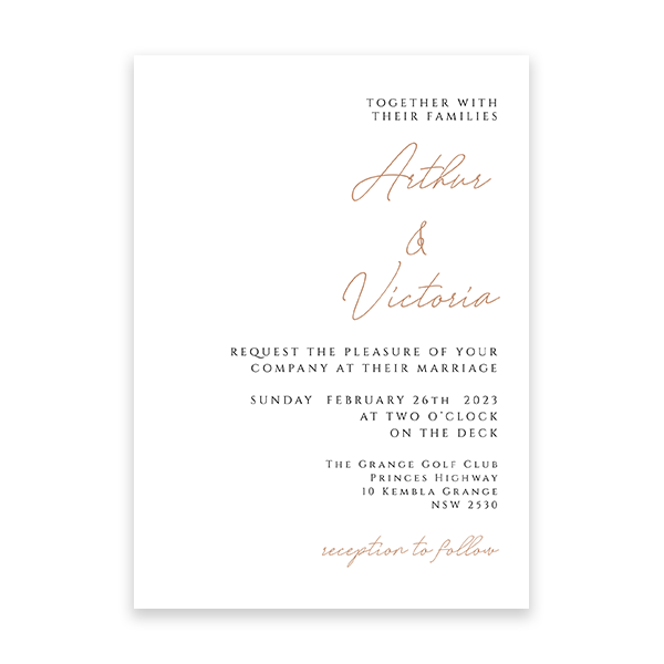 Simplicity Wedding invitations