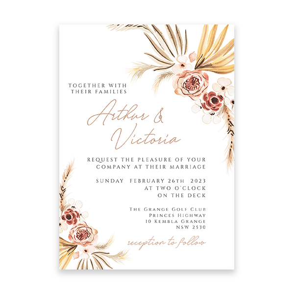Wheat Wedding invitations