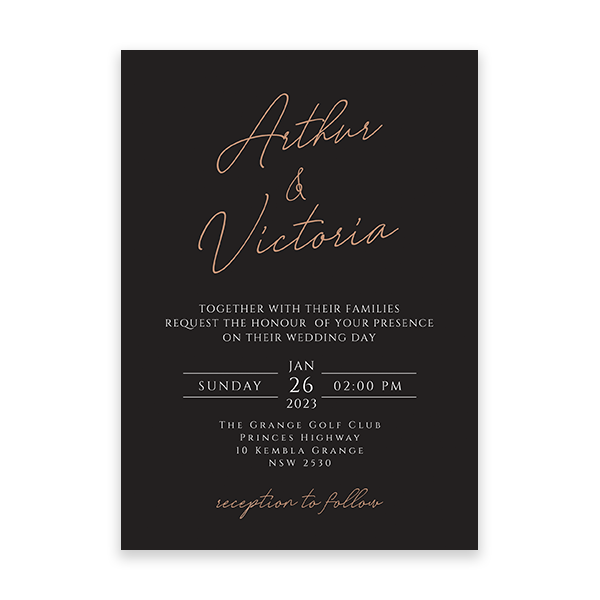 Onyx Wedding invitations