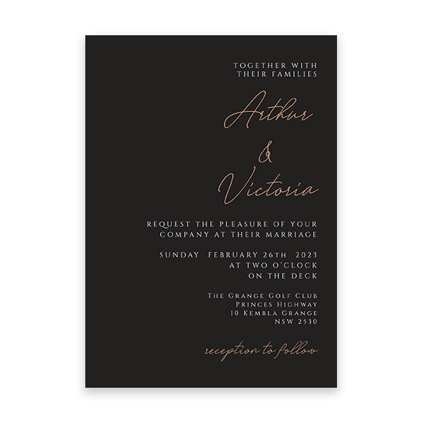 Onyx Wedding invitations